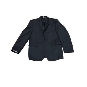 Vintage Italy Boys Youth 12 Black Wool Blazer Y2K Tazio Formal Suit Jacket